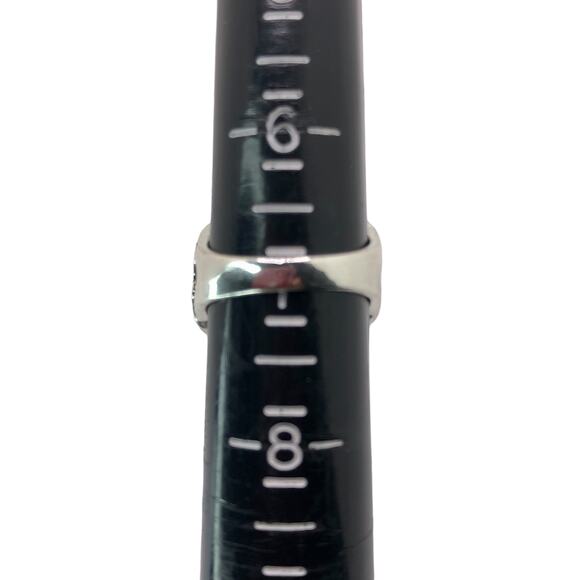 Silver and Green Rhinestone Statement Ring - Size 7 - Picture 7 of 7